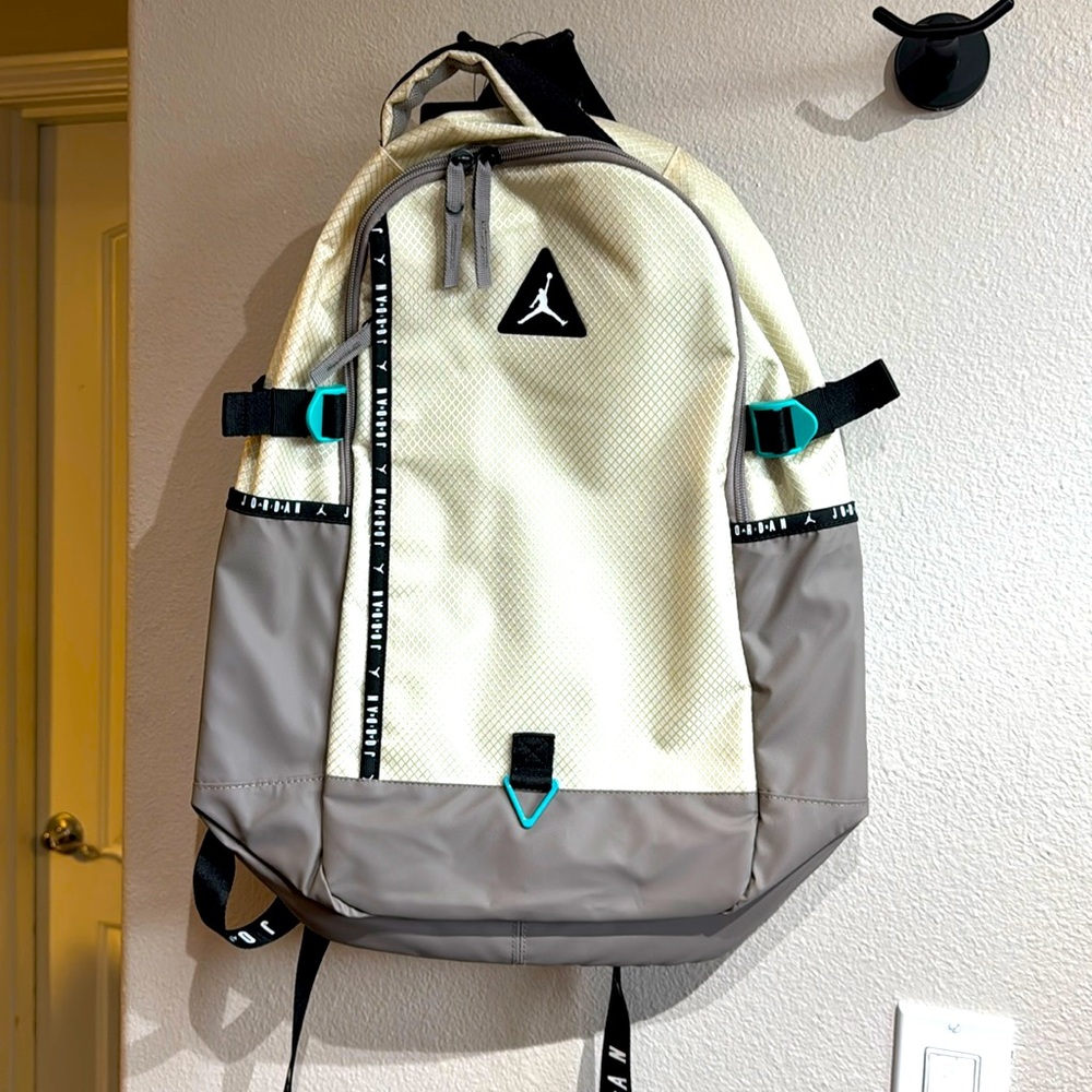 NWT Jordan Nike backpack grey cream and turquoise